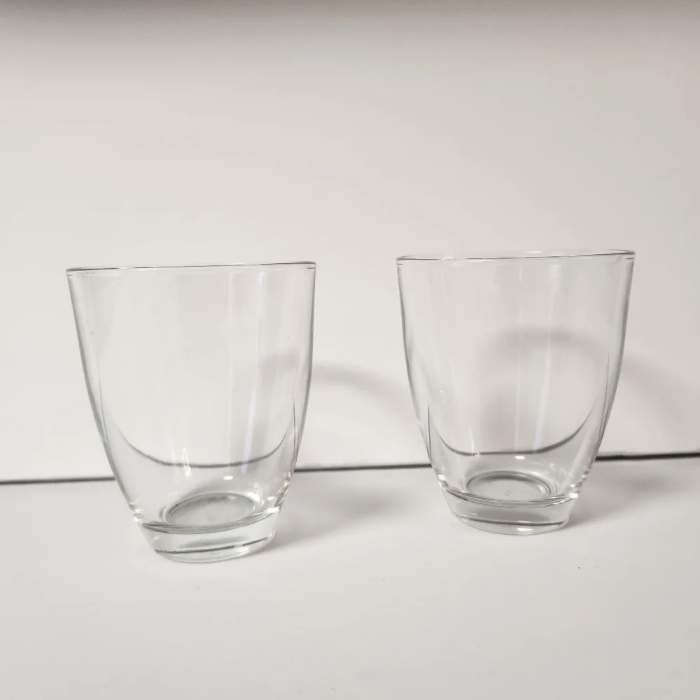 Set of 2 Clear Glass Votives